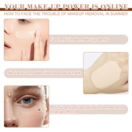 Colour Changing Foundation Water Proof Colour Changing Mature Skin Foundation Moisturizing Foundation Colour Changing Long-Lasting Nourishment Suitable for All Skin Types
