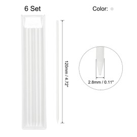 QUARKZMAN Pack of 36 Pencil Leads Carpenters Pencil Replacement Leads 2.8 mm Solid Deep Hole Marker Leads Pencil Leads Construction Pencil Replacement for Carpenter's Pencil (White)