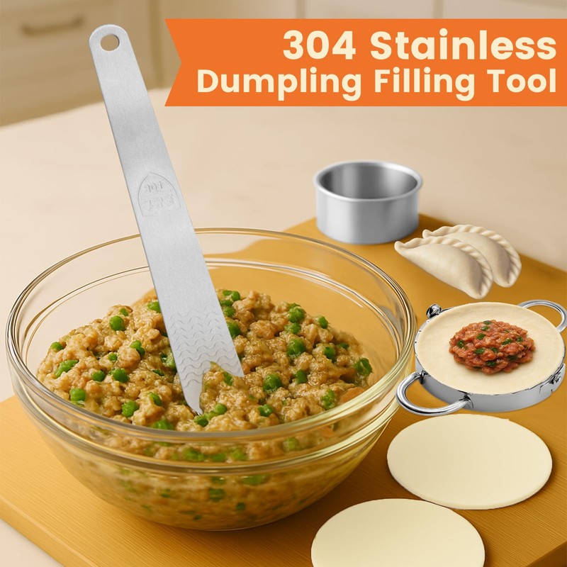 3-in-1 Stainless Steel Dumpling Maker Set - Professional Dumpling Press