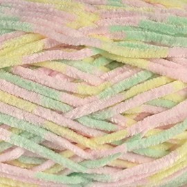 James C Brett Flutterby Chunky Knitting Wool (B38 Green/Pink/Yellow)