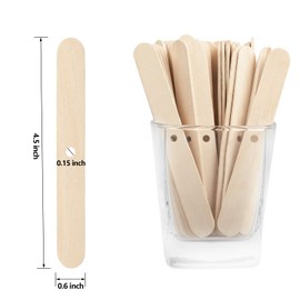 DINGPAI 100pcs Wooden Candle Wick Holders, Candle Wick Centering Devices for Candle Making, Candle Wick Bars, Wick Clips for Canld Centering Tool