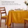 HOMESCAPES Yellow Table Cloth, Plain Cotton Tablecloth, Large Rectangular, Handcrafted