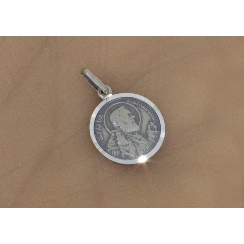 AFP AS-500 Padre Pio Pendant 925 Sterling Silver, Sterling Silver,