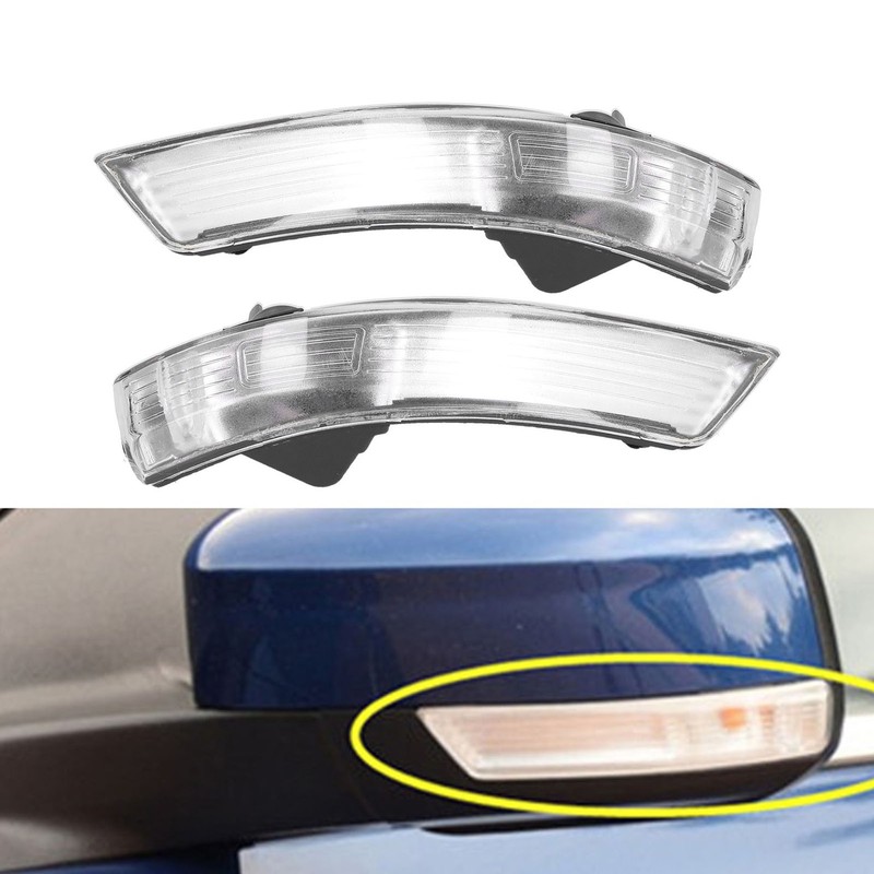 Pair of Rearview Wing Mirror Indicator Lens Turn Signal Light