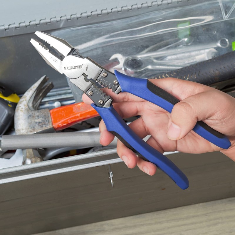KAIHAOWIN 8.7 inches (220 mm) Pliers, Strong Pliers, Power Pliers,