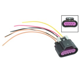 ICT Billet Wire Connector Pigtail LS Gen 4 MAF Mass Air Flow Intake Air IAT Sensor Truck Tube Style Wiring Compatible with GM RPO codes 2007-2009 4.8 5.3 L76 LY2 LY5 WPMAF40