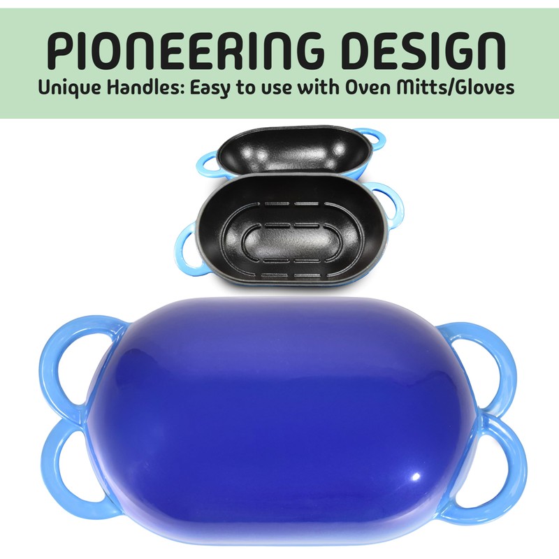 LoafNest: The Original Breadbaking Dutch Oven. 2 Qt Covered Cast