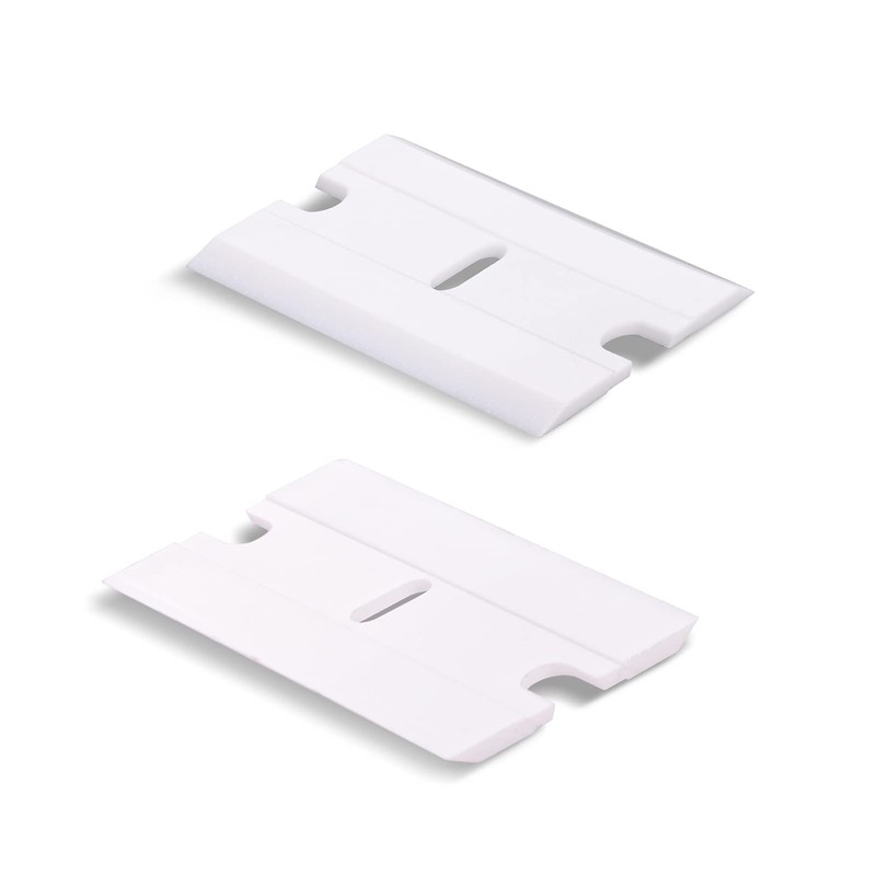 FOSHIO Pack of 100 Scraper Blades Plastic Replacement Blades, Razor