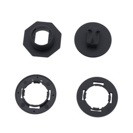 Briny River 4 Sets von Auto-Fußmatten-Clips, Kunststoffmattenhalter, kompatibel mit Honda, Schwarz