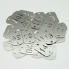 Rectangular Hollowed Stainless Steel Number Tags Key Tags with Two