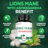 Satoomi Lions Mane Supplement Capsules with Ashwagandha Supplement - 270