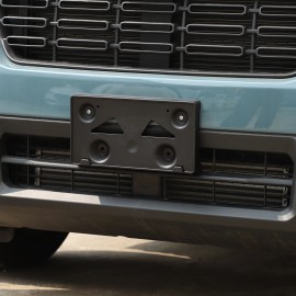 BEBECAR Black ABS Front License Plate Bracket holder Fits Ford Maverick 2022-2024