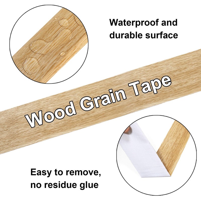 BOMEI PACK Wood Grain Repair Tape,Self Adhesive Repair Patch for