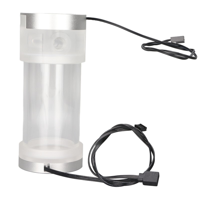 Water Cooling Tank 200ML Temperature Display RGB 160mm G1/4 Cylindrical