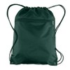 BagzDepot Durable Polyester Drawstring Bag with Front Zippered Pocket