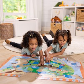 Melissa & Doug National Parks U.S.A. Map Floor Puzzle – 45 Jumbo and Animal Shaped Pieces, Search-and-Find Activities, Park and Animal ID Guide - FSC Certified