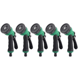 Wideskall 5 Packs 7 Way Patterns Heavy Duty Garden Hose Water Pressure Spray Nozzle Sprinkler Head