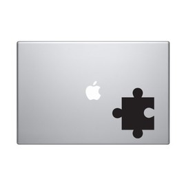 Puzzle Piece - Kid Jig Saw Puzzle Art - 5 inch Black Vinyl Decal Sticker for Cars, Laptops, and Windows – Durable, Weatherproof, Easy to Apply