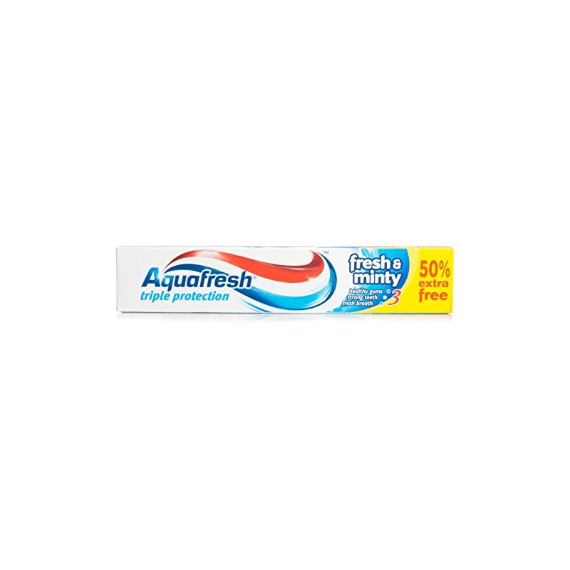 3x Aquafresh FRESH & MINTY Triple Protection Toothpaste 75ml