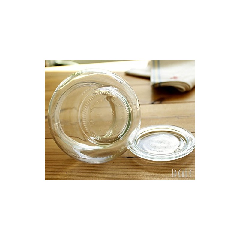 WECK Deco Shape WE901 Glass Canister, 18.7 fl oz (550