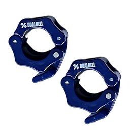 Dualbell Weight Collars, Quick Release Barbell Clamps for 1" Standard Diameter Bars, Exercise Collars Fit 1"(25mm) Quick Lock Pair of Collar Clips for Home Gym Weightlifting Fitness Training (Blue)