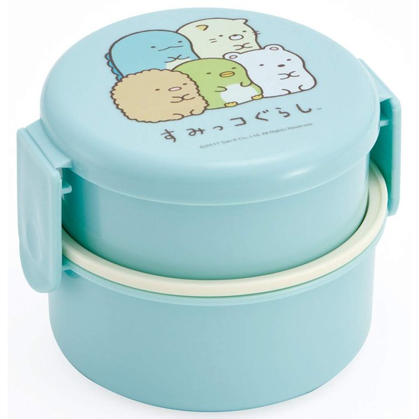 Skater ONWR1-A 2-Tier Round Sumikko Gurashi Bento Box, Blue, Made