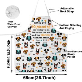 G2TUP Dog Groomer Apron With Pockets Dog Groomer Bathing Apron Dog Groomer Gifts Dog Grooming Aprons Dog Salon Gifts (Groomer AP CA)