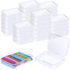 Dcocdeely 16 Pcs Plastic Crayon Box, Mini Plastic Storage Containers