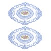 uxcell 2Pack Retro Lace Placemat 12x16-in Oval Embroidered Table Place