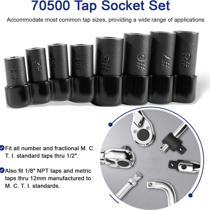 LIS Tap Socket Set 1/4 in and 3/8 in Drive