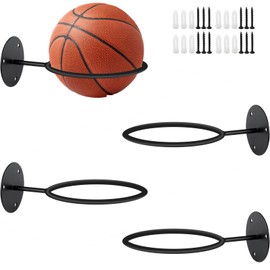 4 pieces ball holder wall, ball holder, ball holder, ball holder, ball holder, basketball holder, ball wall mount, ball holder hand, wall mounting ball holder, with screws