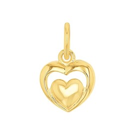Amor Unisex Pendant 925 Sterling Silver Unisex Pendant Silver Gold Comes in Jewellery Gift Box, Gold 375/9ct, No Gemstone