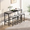 HMHKHN 4-Piece Dining Table Set, Modern Dining Table Set with