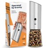 Rechargeable Electric Pepper Grinder, Automatic Gravity Salt Mill with Adjustable