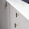 Pidynx 6 Pack Black and Gold Cabinet Knobs 1.97" Black