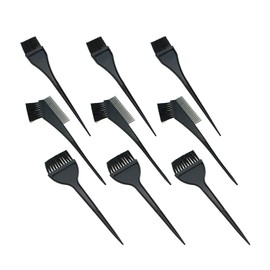 SQXBK 9PCS Reusable Black Hairdressing Tools Reversible Hair Colouring Comb Set 205mm Baking Bowl Brush
