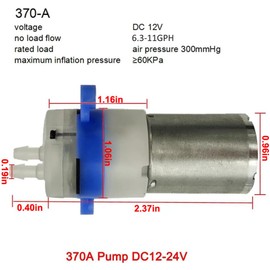 BRINGSMART - Mini bomba de agua de grado alimenticio de 12 V con manguera de 11 GPH, bomba autocebante, bomba de diafragma de transferencia fresca, dispensador de bajo ruido, tanque de pescado de