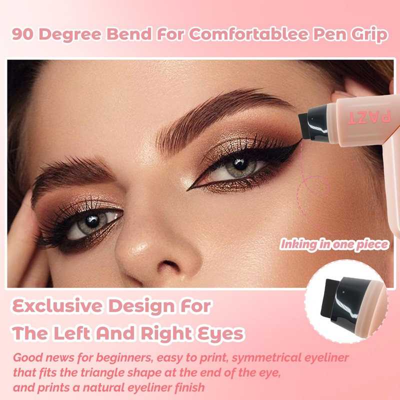 Pack of 2 Double Head Eyeliner Stamps, Wing Tip Pen,