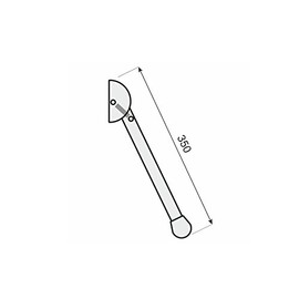 DMX - Floor Slider Door Lock Gate Stopper Garage Door Lock Bolt Garden Gate Latch Door Bolt Interior Floor Stop, Pack of 1 - ST - Golden, 350 x 17 mm