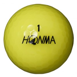 Honma Golf Ball D1 D-1 BT2201 2-Piece Soft Ionomer Flying Distance Golf Balls 1 Dozen 12 Balls Costa Honma Golf Honma Honma HONMA BT2201 Yellow