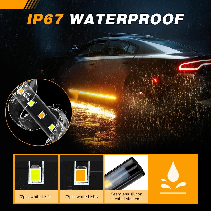 GOOACC Truck Running Board Lights - 2PCS 60 Inch DRL
