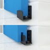 JUBEST Matte Black Floor Guide Wall Mount Sliding Barn Door