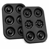 Donut Pan for Baking, 2 Pack 6-Cup Flower Shaped Doughnut