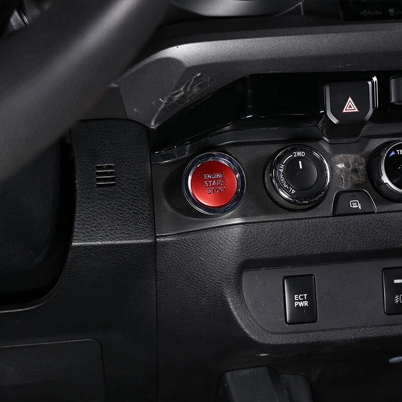 Unbranded Red Keyless Engine Push Start Button Cover For To*yota