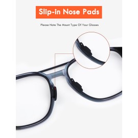 JAPower 8 Pairs Replacement Nose Pads for Costa South Point/Flagler/Wingman/Fernandina/Peli; Nose Pieces for Oakley Cartridge OX5137/Cathode OX3233/Spindle OX3235, Black Silicone Soft Pads