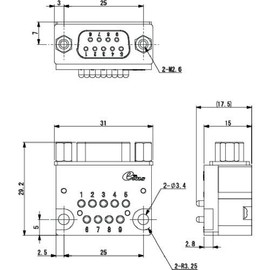 Einz D-SUB & Probe Connector Tool Side OXDPS09AI