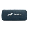 siviwonder Dachshund Hand Towel with Paw Print Design Embroidery Deluxe