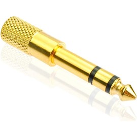 Audio Jack Adapter 3.5mm 1/8 inch Plug to 6.35mm 1/4 inch Gold Plated Audio Stereo Adapter Converter Female Stereo Audio Adapter for Speaker Headphone, Guitar, Digital Piano