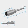 1 x Socket 80mm Length 1/4" Hex Shank Bit Socket