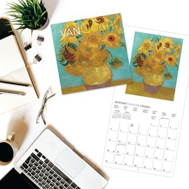 Graphique 2026 Van Gogh Mini Wall Calendar | 7” x 7” | Thick Paper | Home & Office Organizer | Large Monthly Grid | 3 Languages & Marked Holidays | 4 Month Preview Page for 2027